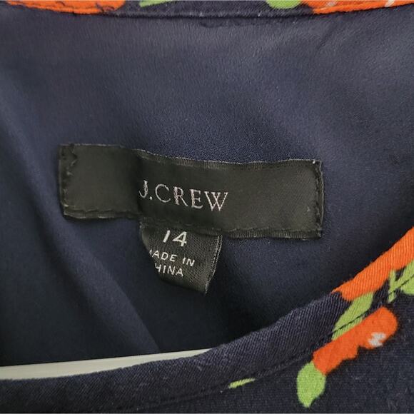 J Crew flowy tiered midi dress in poppy fields AR650 size 14 - Picture 4 of 7